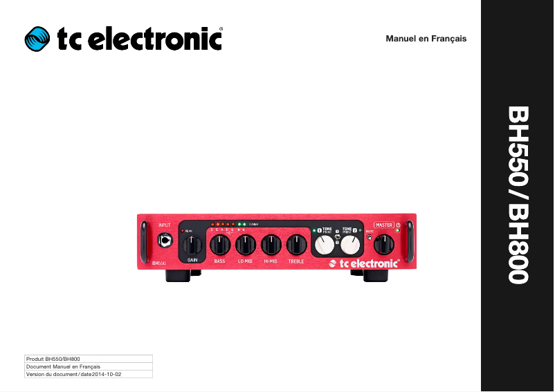 Página 1 del manual Manual de usuario TC Electronic BH800