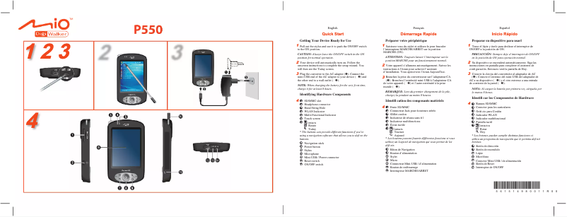 Page n°1 - Manuel utilisateur Mio DigiWalker P550