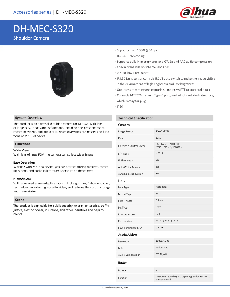 Image de la première page du manuel de l'appareil MEC-S320