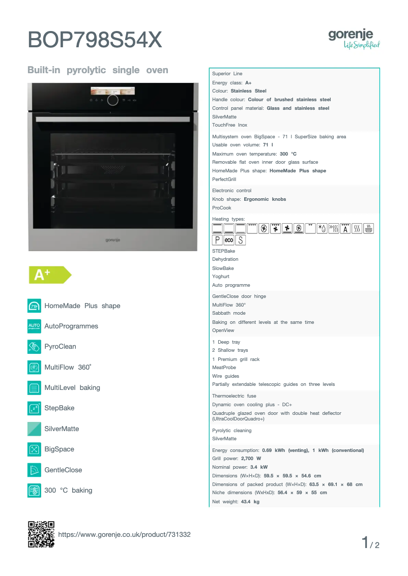 Image de la première page du manuel de l'appareil BOP798S54X