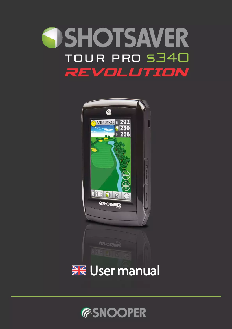 Page 1 de la notice Manuel utilisateur Snooper S340 Tour Pro Shotsaver Revolution