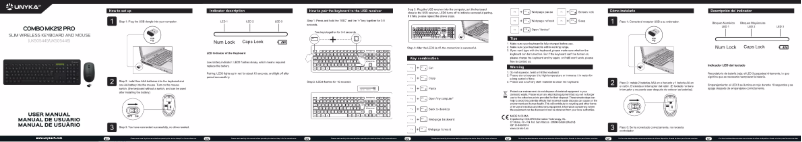 Page 1 de la notice Manuel utilisateur UNYKAch Combo MK212 Pro
