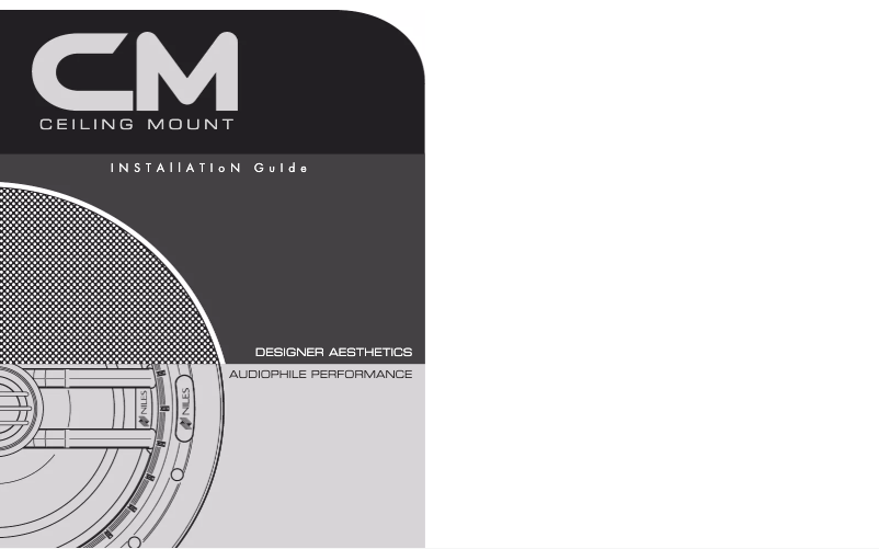 Page 1 de la notice Manuel utilisateur Niles CM8SI