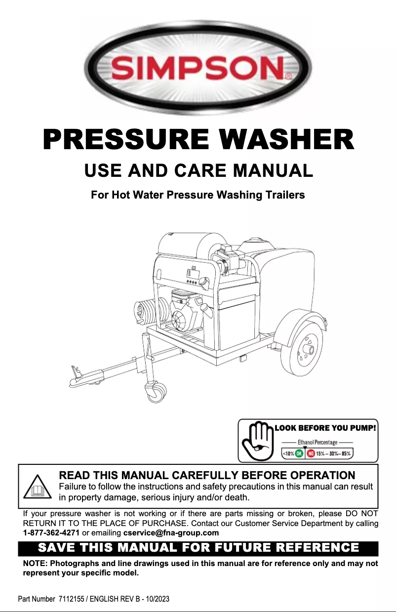 Page n°1 - Manuel utilisateur Simpson 95006