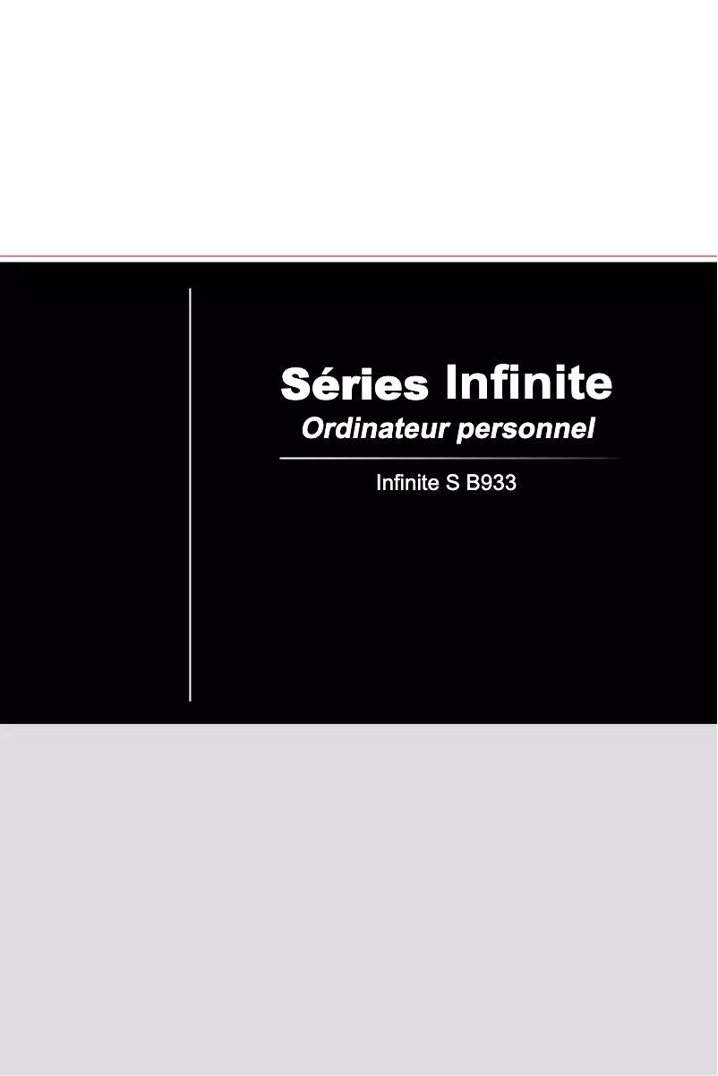 Page n°1 - Manuel utilisateur MSI MAG Infinite S