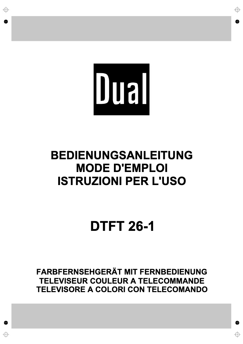 Página 1 del manual Manual de usuario Dual DTFT 26-1