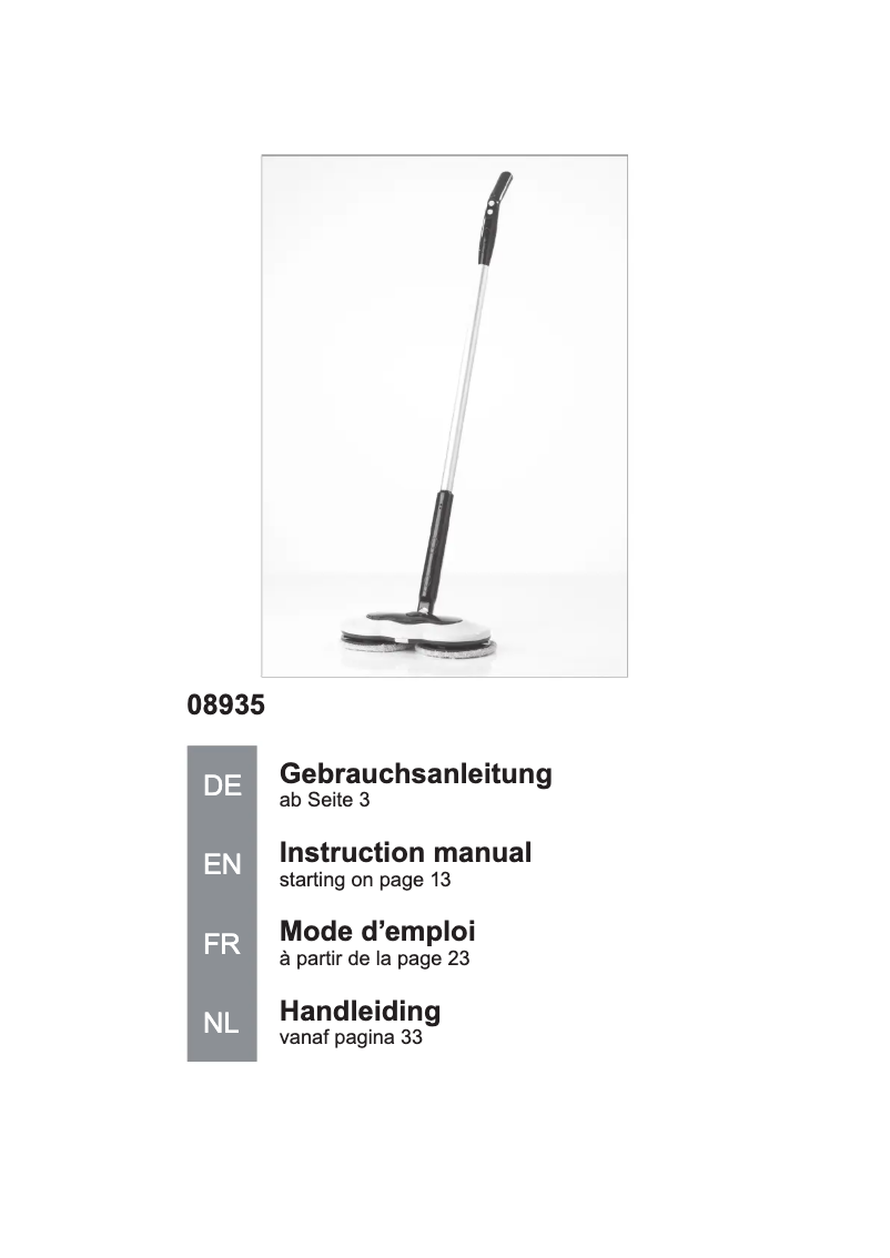 Page 1 de la notice Manuel utilisateur Cleanmaxx 08935200225