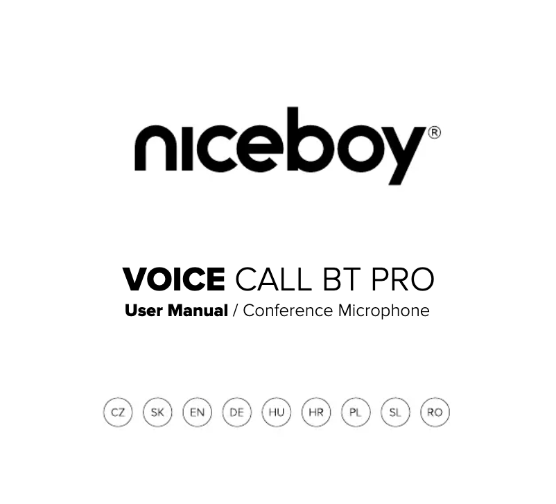 Page n°1 - Manuel utilisateur Niceboy VOICE Call BT PRO
