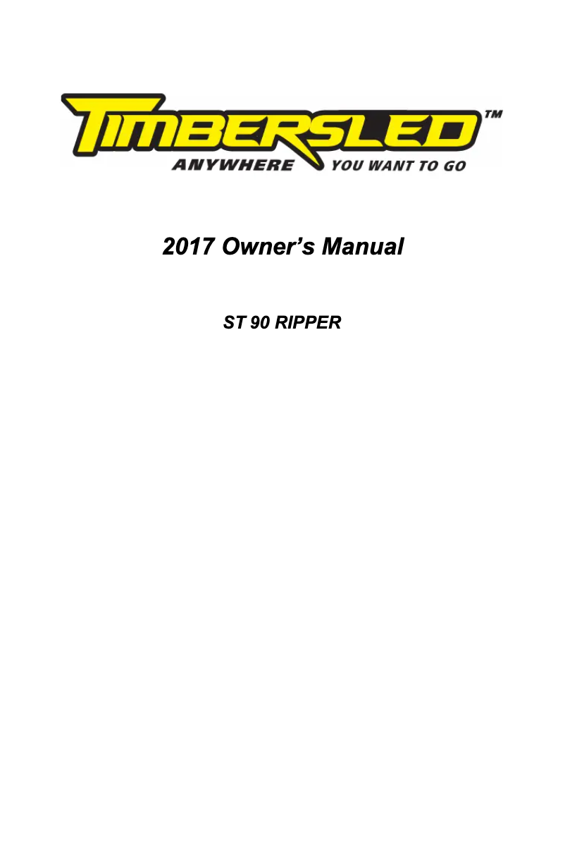 Image de la première page du manuel de l'appareil Short Track 90 Ripper (2017)