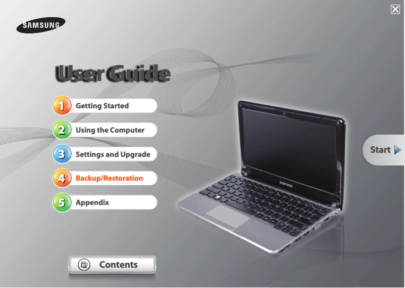 Page 1 de la notice Manuel utilisateur Samsung NP-NC110