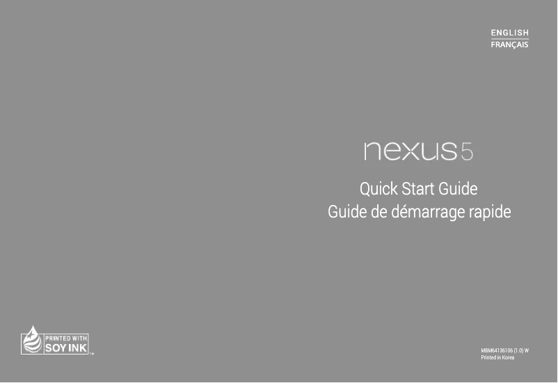 Page n°1 - Manuel utilisateur LG Nexus 5