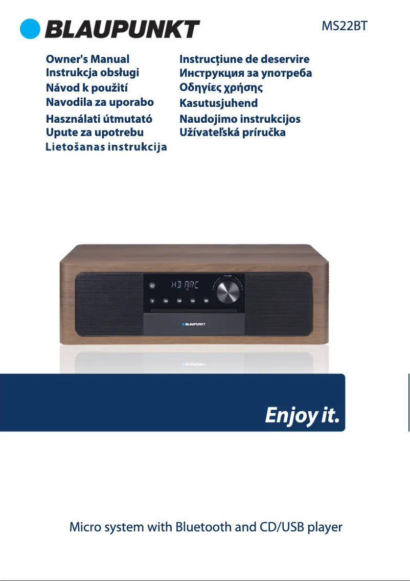 Página 1 del manual Manual de usuario Blaupunkt MS22BT
