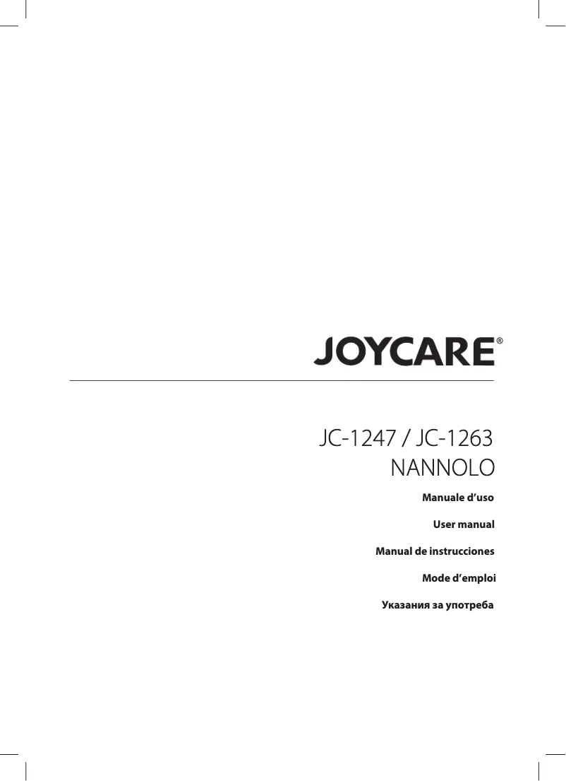 Image de la première page du manuel de l'appareil Nannolo JC-1247