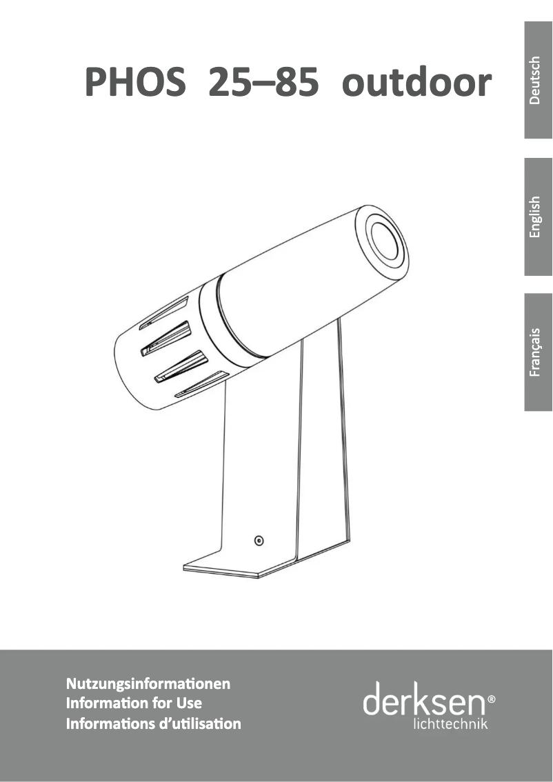 Image de la première page du manuel de l'appareil PHOS 65 outdoor