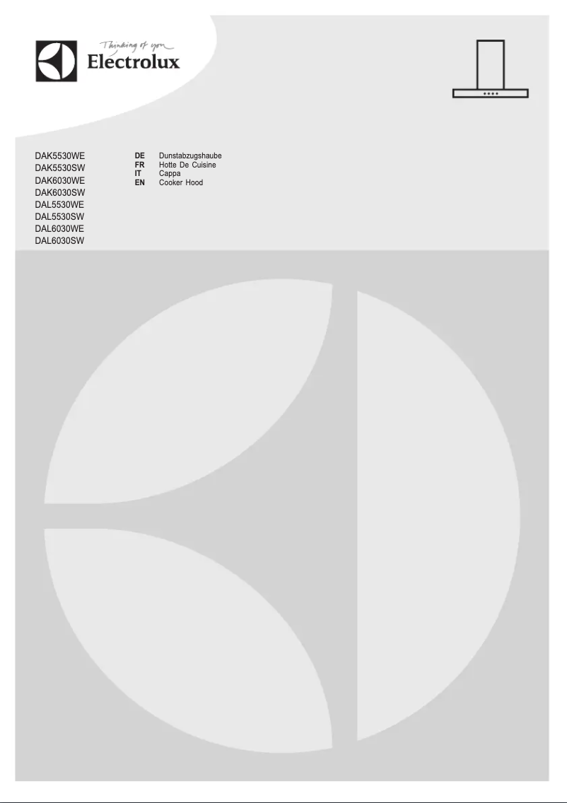 Page 1 de la notice Manuel utilisateur Electrolux DAL6030SW
