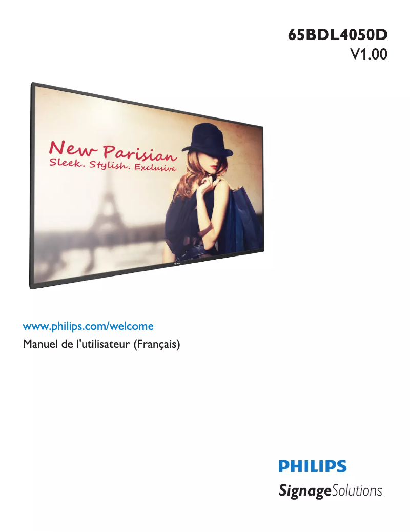 Image de la première page du manuel de l'appareil Signage Solutions 65BDL4050D