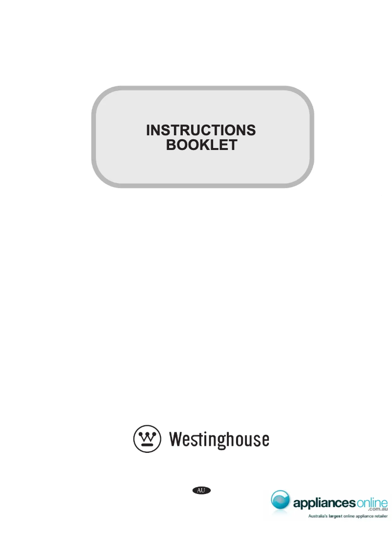Page n°1 - Manuel utilisateur Westinghouse DSP635W