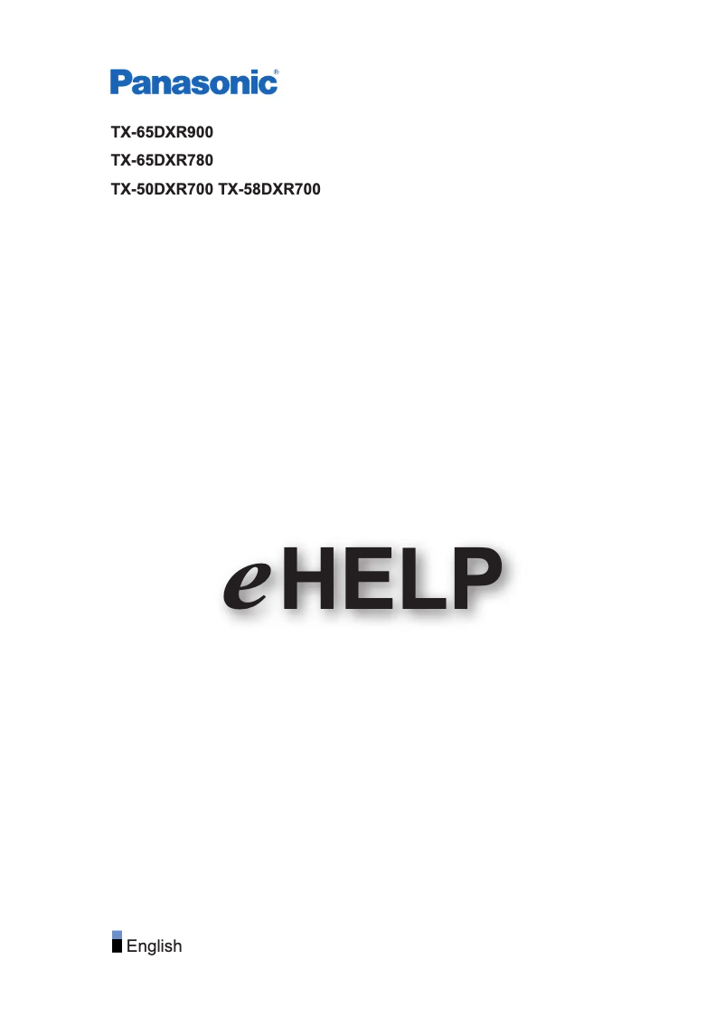 Page 1 de la notice Manuel utilisateur Panasonic TX-50DXR700