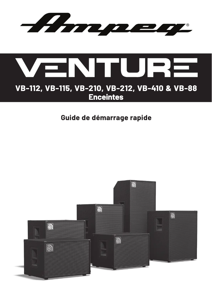Página 1 del manual Guía de inicio rápido Ampeg Venture VB-212