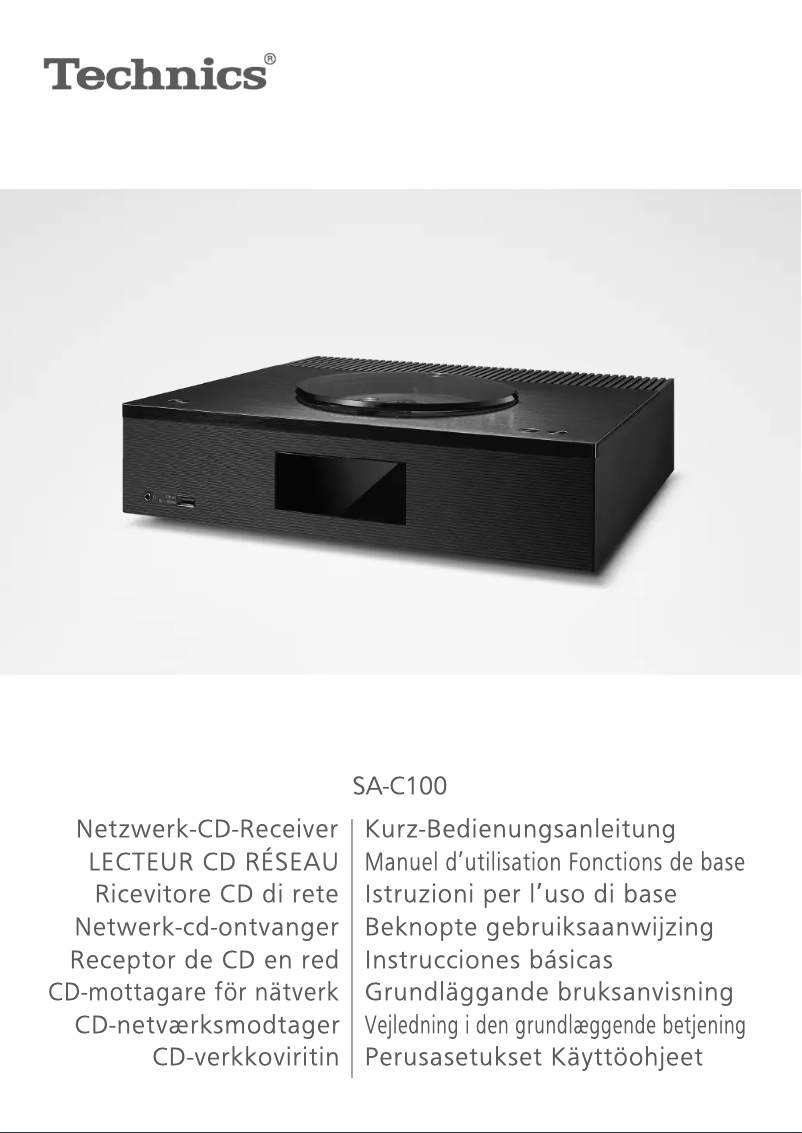 Page n°1 - Manuel utilisateur Technics SB-C600