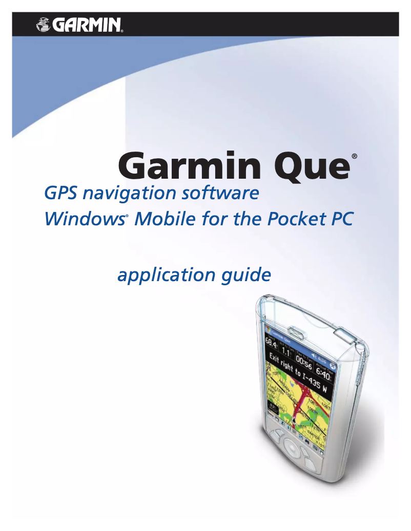 Página 1 del manual Manual de usuario Garmin Que