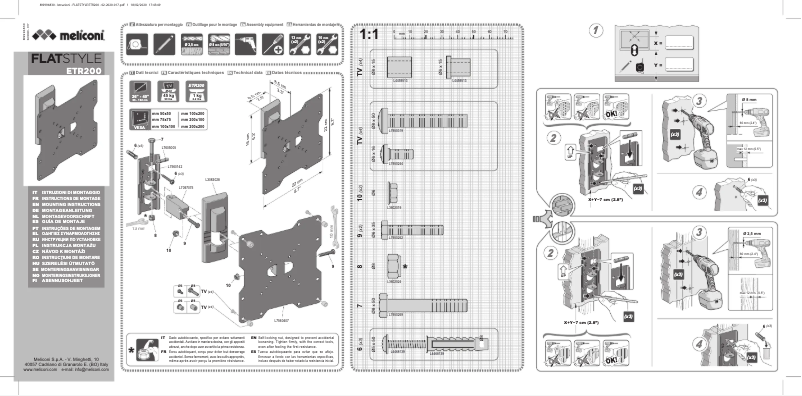 Page 1 de la notice Manuel utilisateur Meliconi Flatstyle FTR200