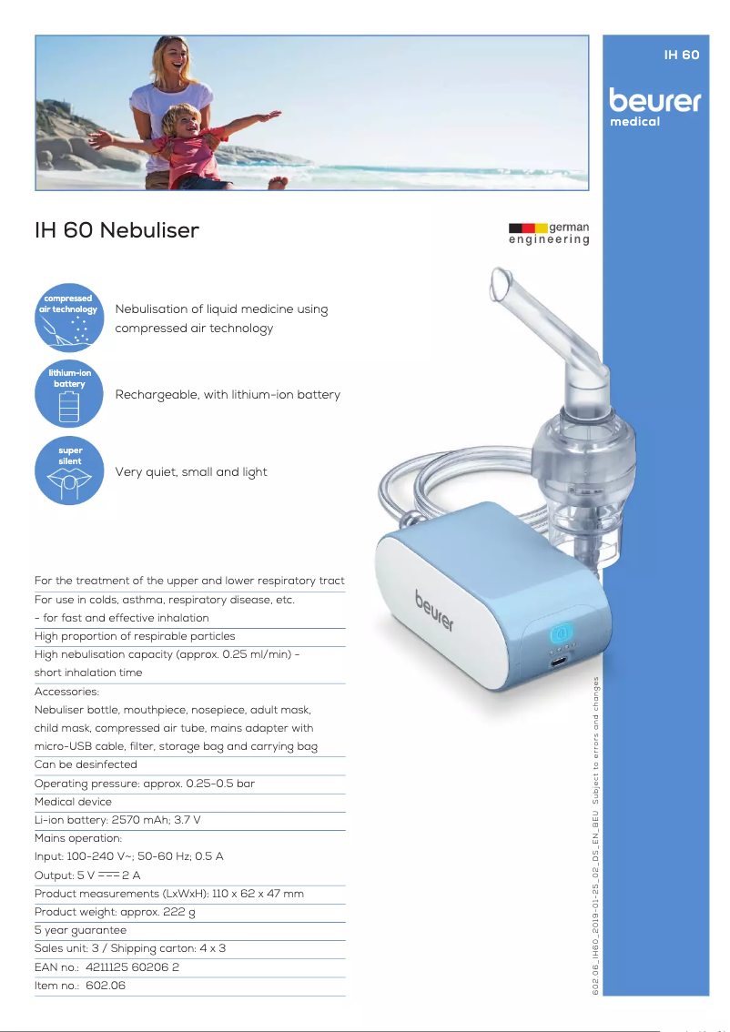 Image de la première page du manuel de l'appareil IH 60