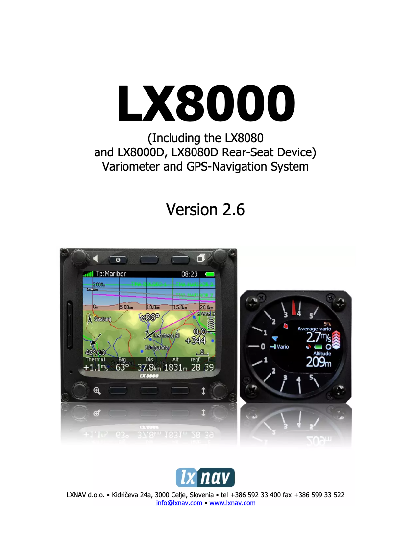 Image de la première page du manuel de l'appareil LX 8000