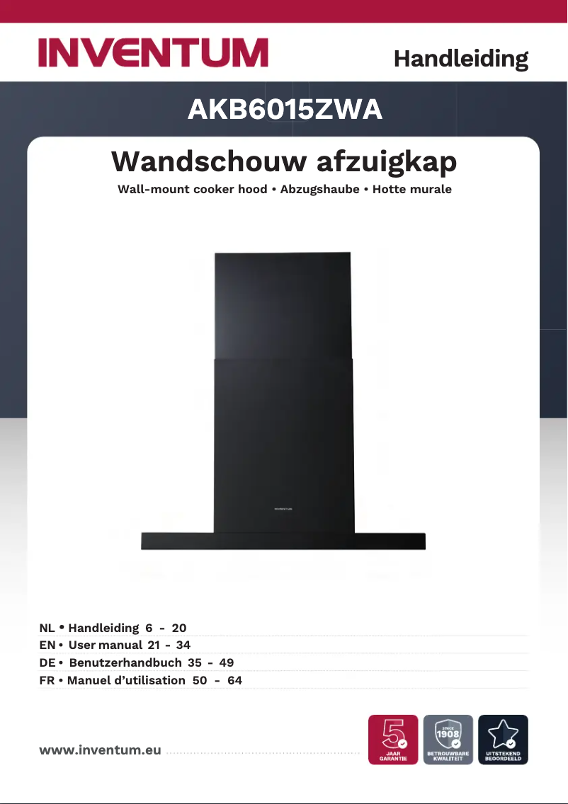Page 1 de la notice Manuel utilisateur Inventum AKB6015ZWA