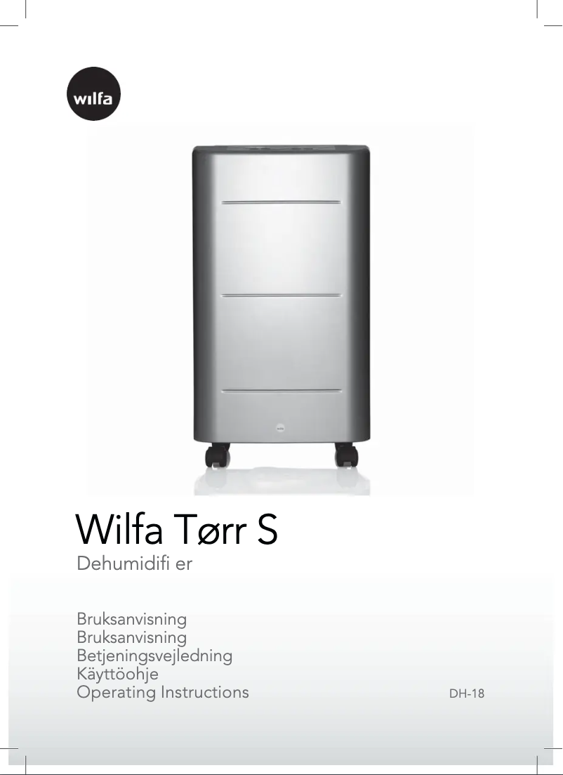 Image de la première page du manuel de l'appareil Tørr S DH-18