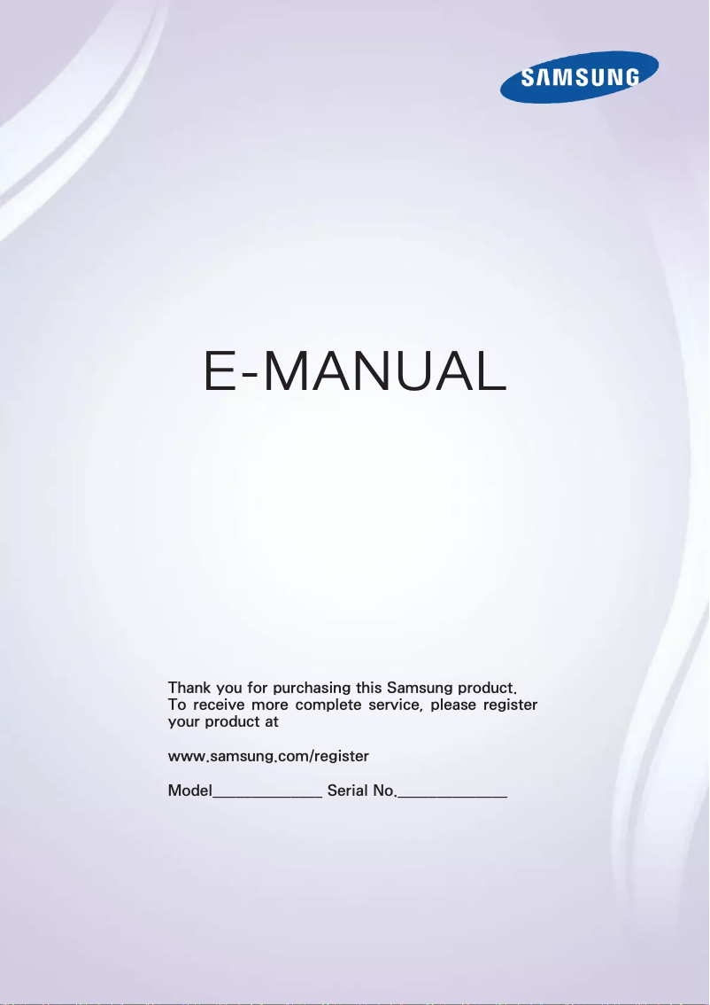 Page n°1 - Manuel utilisateur Samsung PS51F8505ST