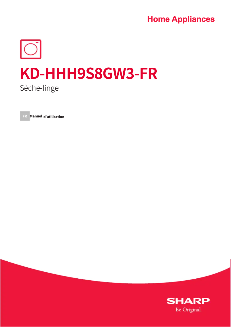 Page 1 de la notice Manuel utilisateur Sharp KD-HHH9S8GW3-FR