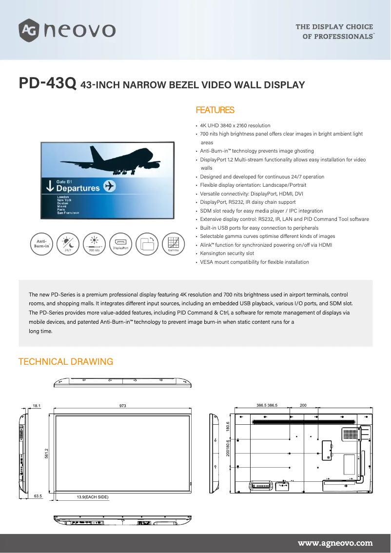 Image de la première page du manuel de l'appareil PD-43Q