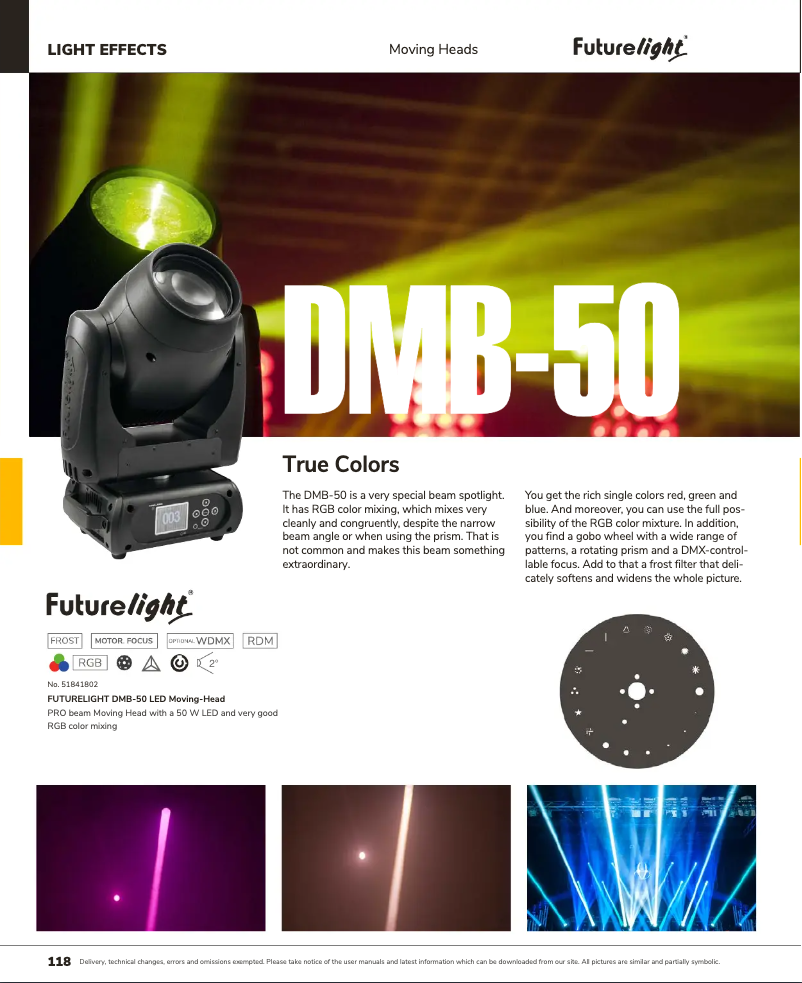 Página 1 del manual Catálogo Futurelight DMB-50