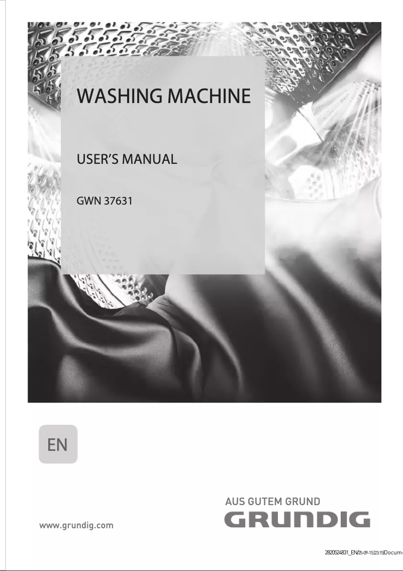 Page n°1 - Manuel utilisateur Grundig GWN 37631