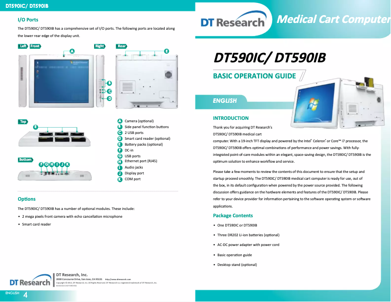 Image de la première page du manuel de l'appareil DT590IB
