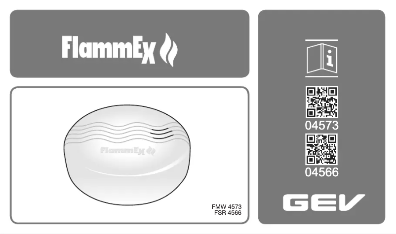 Page 1 de la notice Manuel utilisateur FlammEx FSR 4566
