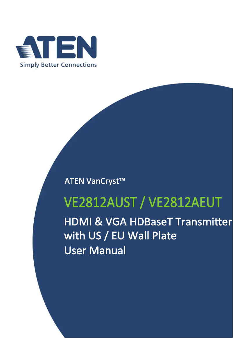 Page 1 de la notice Manuel utilisateur ATen VE2812R