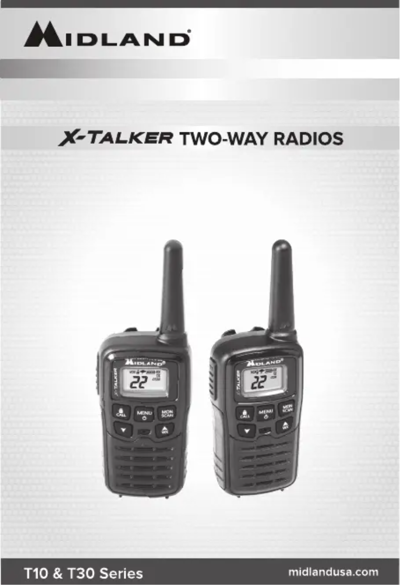 Page 1 de la notice Manuel utilisateur Midland X-Talker T10