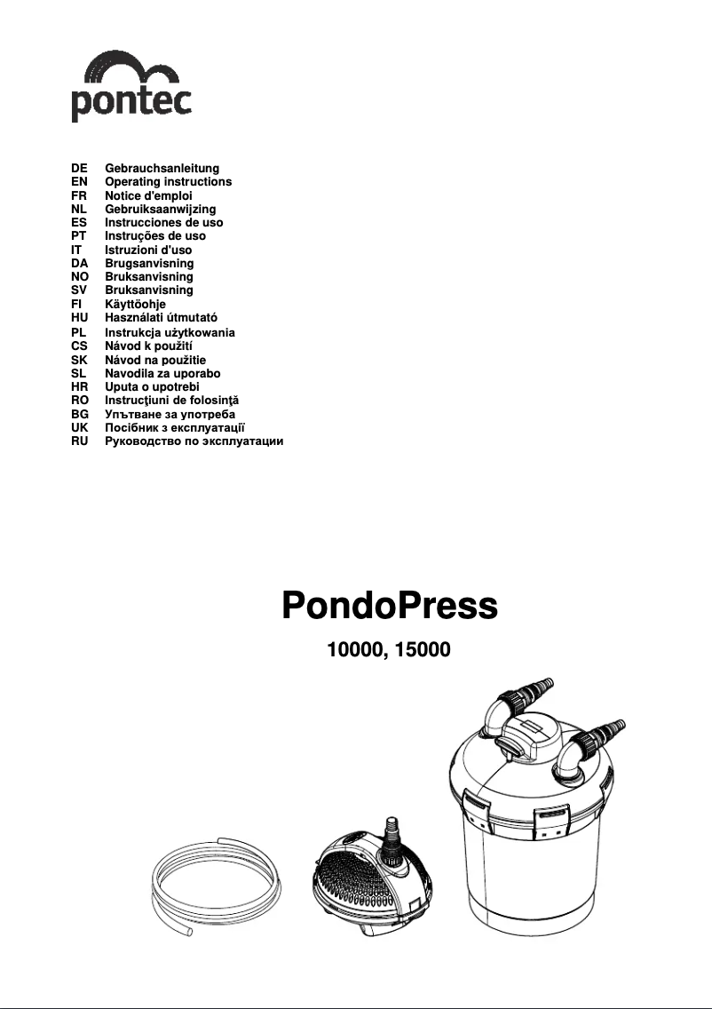 Page n°1 - Manuel utilisateur Pontec PondoPress 15000