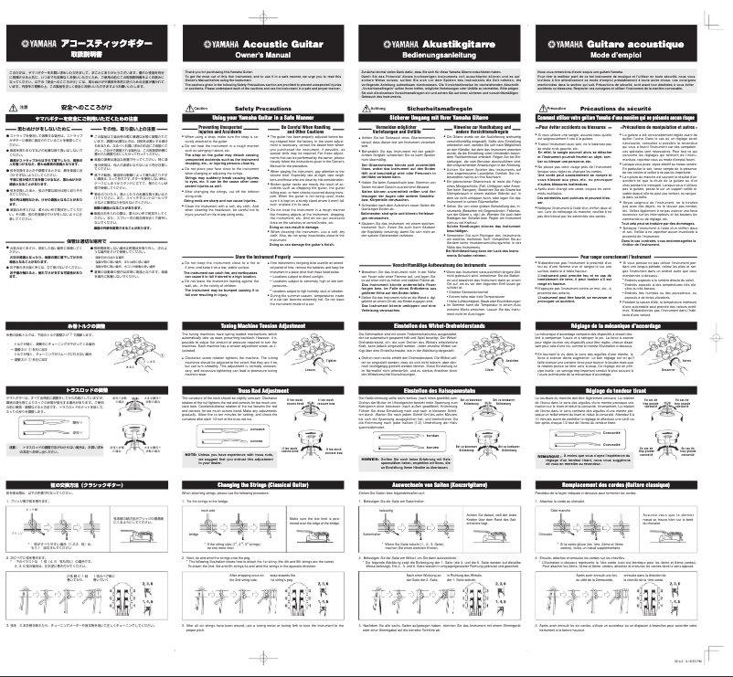 Page n°1 - Manuel utilisateur Yamaha F325