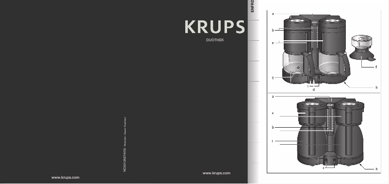 Page n°1 - Manuel utilisateur Krups Duothek KT8501
