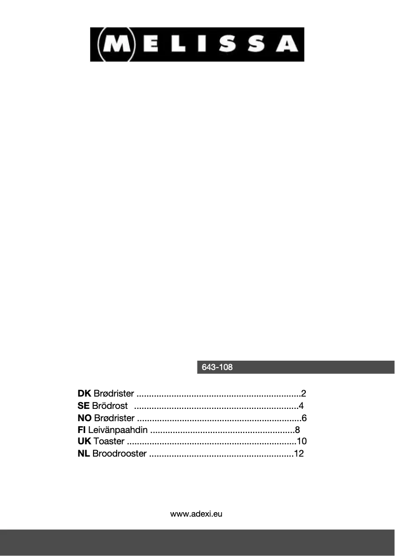 Imagen de la primera página del manual del dispositivo 643-108