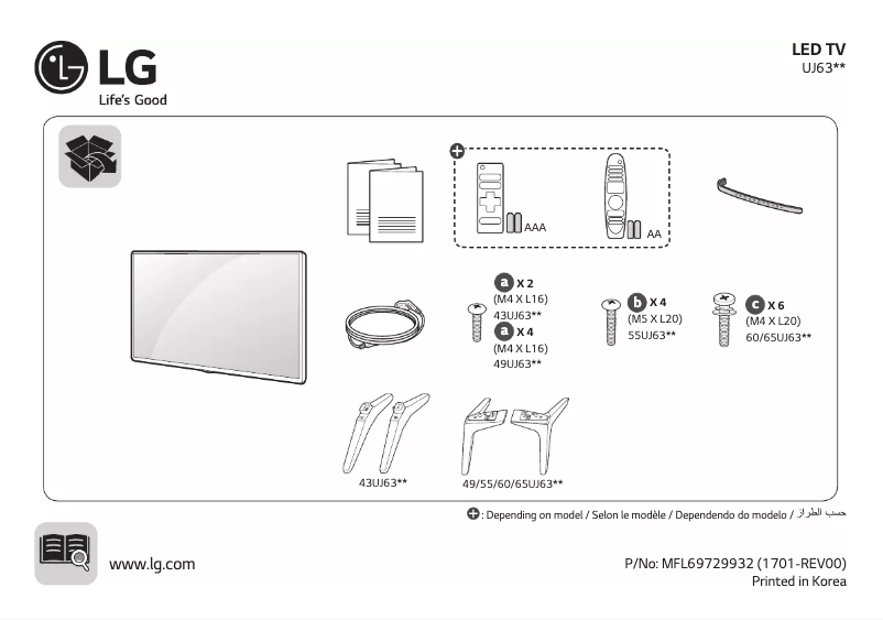 Página 1 del manual Manual de usuario LG 65UJ630V