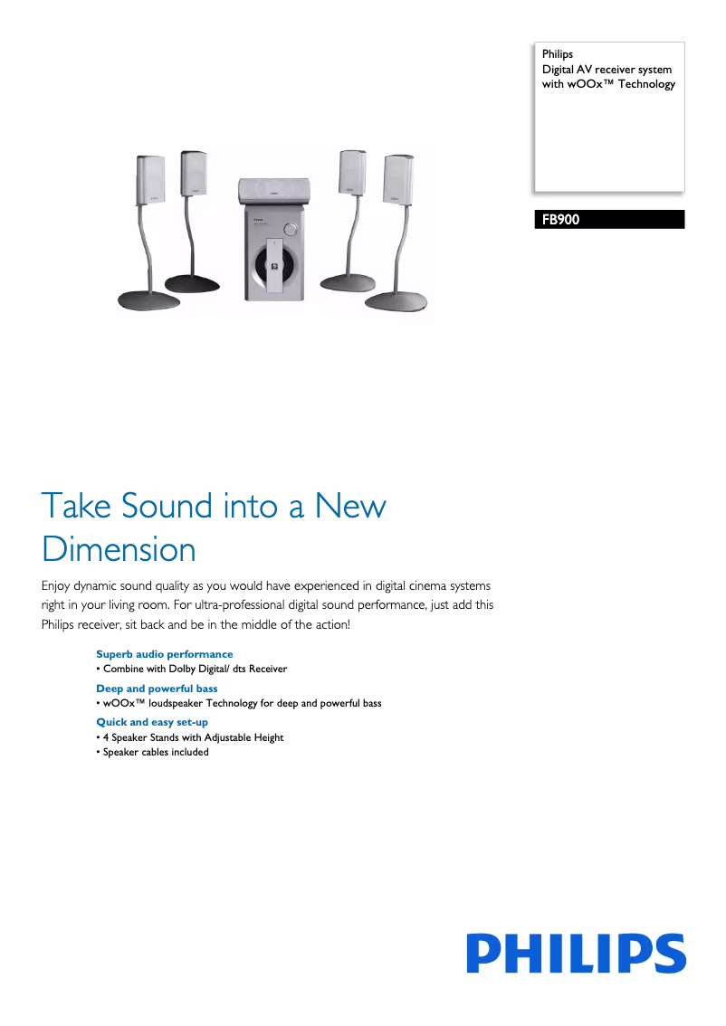 Page n°1 - Brochure Philips FB900
