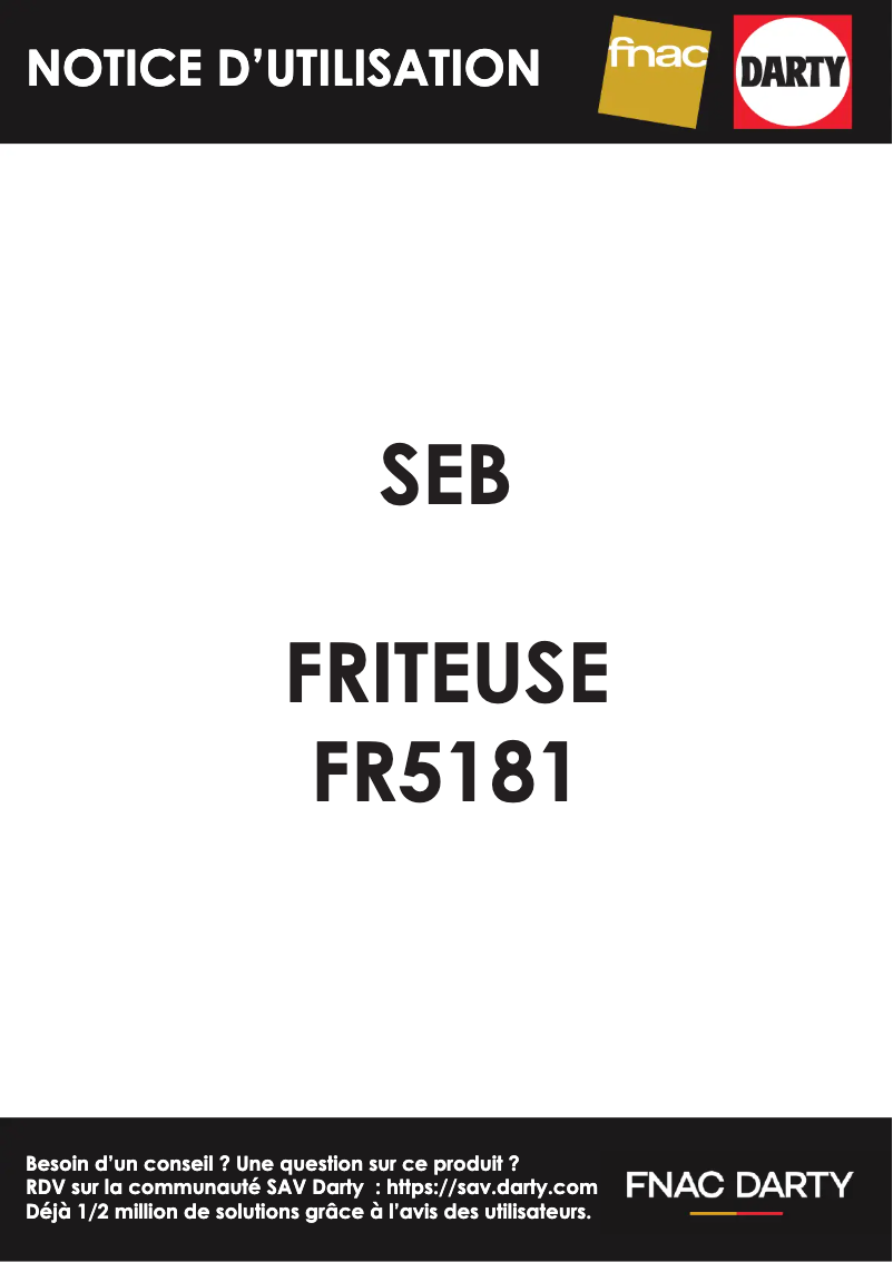 Page n°1 - Manuel utilisateur SEB Filtra Pro FR5181