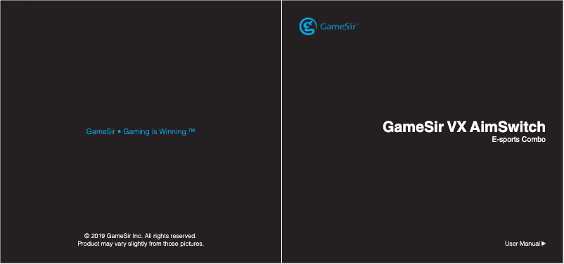 Page 1 de la notice Manuel utilisateur Gamesir VX