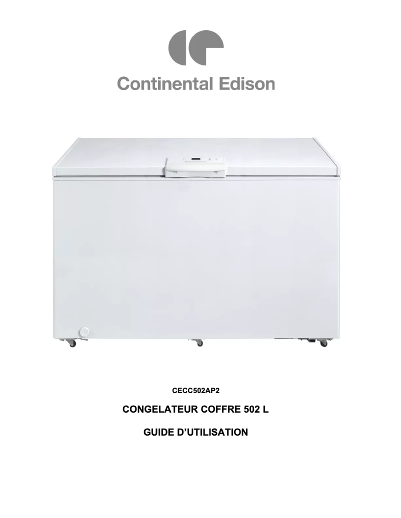 Page 1 de la notice Manuel utilisateur Continental Edison CECC502AP