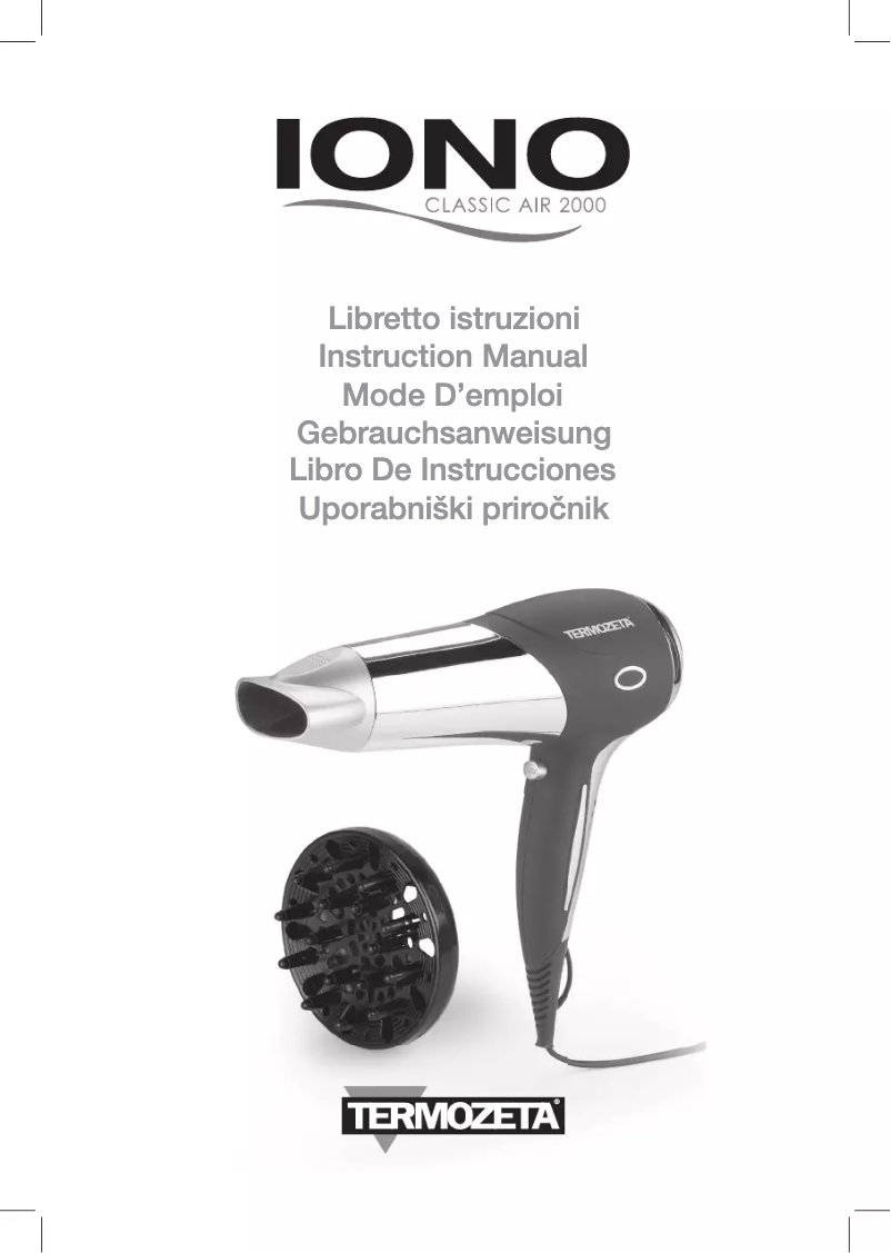 Page n°1 - Manuel utilisateur Termozeta Iono Classic Air 2000