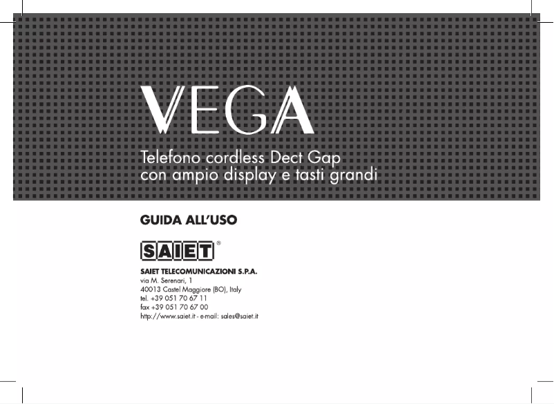 Imagen de la primera página del manual del dispositivo Vega